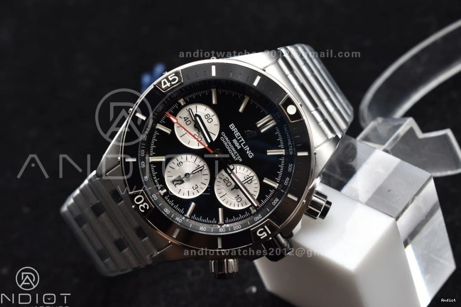 SS SS Edition 44mm Chronomat A7750 on Black 1:1 BLSF Dial B01 Best Bracelet 1112